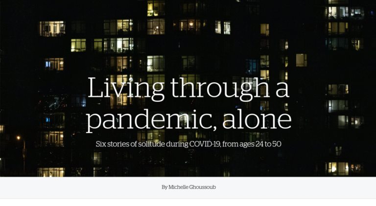 Read more about the article Living through the pandemic, alone….